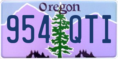 OR license plate 954QTI