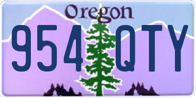 OR license plate 954QTY