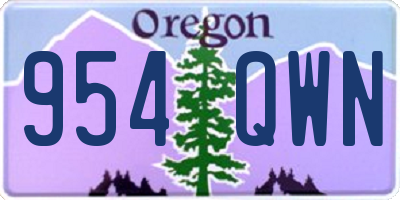 OR license plate 954QWN