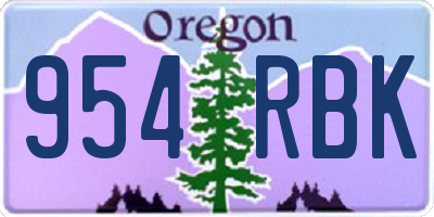 OR license plate 954RBK