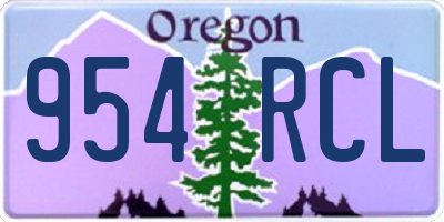 OR license plate 954RCL