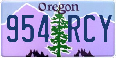 OR license plate 954RCY