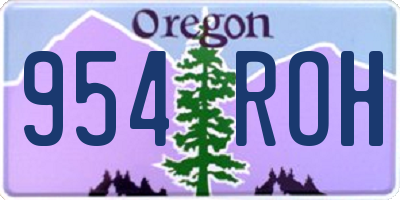 OR license plate 954ROH
