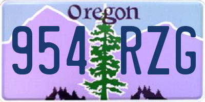 OR license plate 954RZG