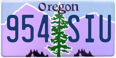 OR license plate 954SIU