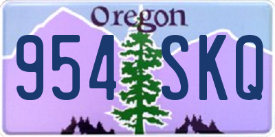 OR license plate 954SKQ