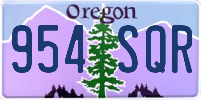 OR license plate 954SQR