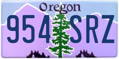 OR license plate 954SRZ