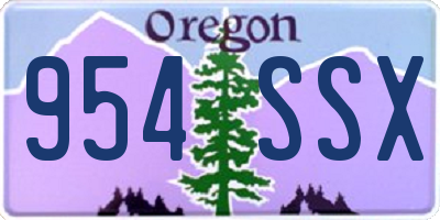 OR license plate 954SSX
