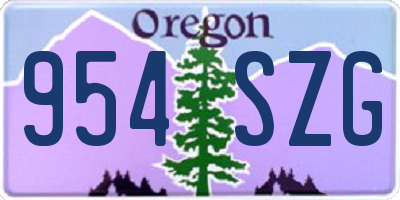 OR license plate 954SZG