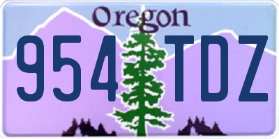 OR license plate 954TDZ