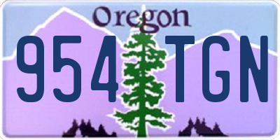 OR license plate 954TGN