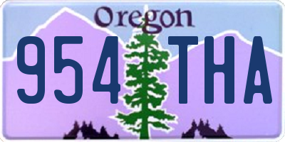 OR license plate 954THA