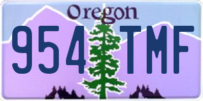 OR license plate 954TMF