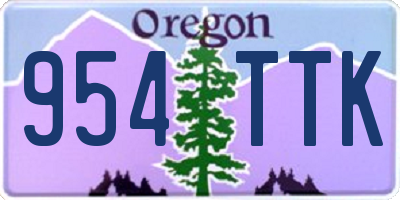 OR license plate 954TTK