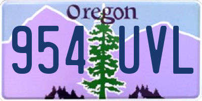 OR license plate 954UVL