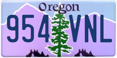 OR license plate 954VNL