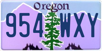 OR license plate 954WXY