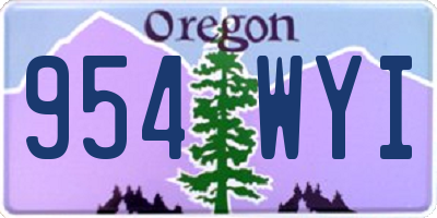 OR license plate 954WYI