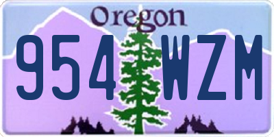 OR license plate 954WZM