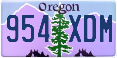 OR license plate 954XDM