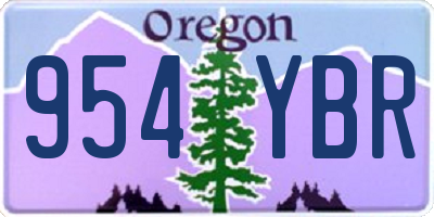 OR license plate 954YBR