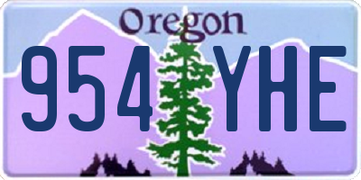 OR license plate 954YHE