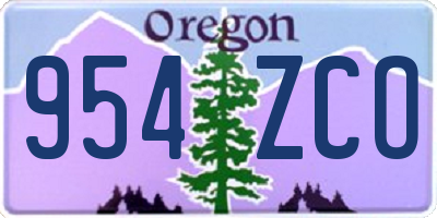 OR license plate 954ZCO