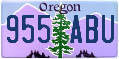 OR license plate 955ABU