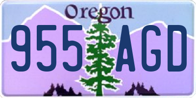 OR license plate 955AGD