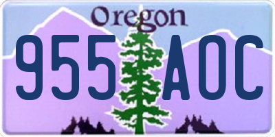 OR license plate 955AOC