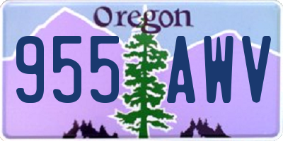 OR license plate 955AWV