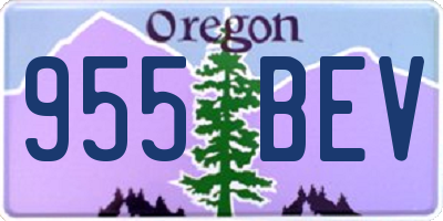 OR license plate 955BEV