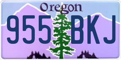 OR license plate 955BKJ