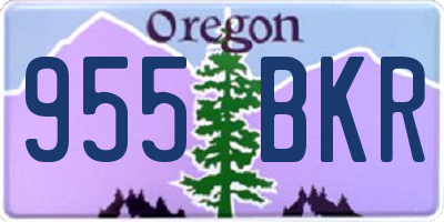 OR license plate 955BKR