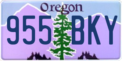 OR license plate 955BKY