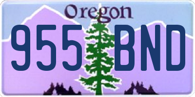 OR license plate 955BND