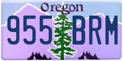 OR license plate 955BRM