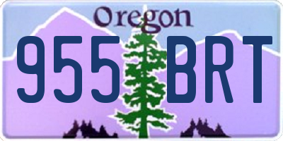 OR license plate 955BRT