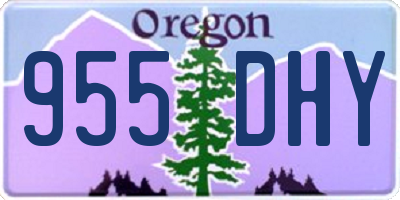 OR license plate 955DHY