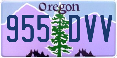 OR license plate 955DVV