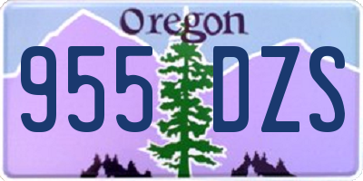 OR license plate 955DZS