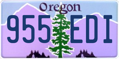 OR license plate 955EDI
