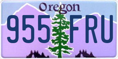 OR license plate 955FRU