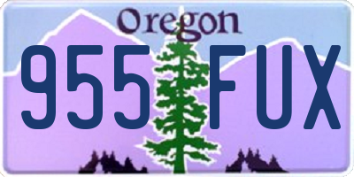 OR license plate 955FUX