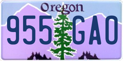 OR license plate 955GAO