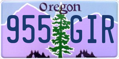 OR license plate 955GIR