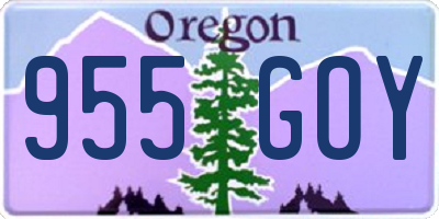 OR license plate 955GOY