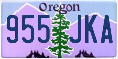 OR license plate 955JKA