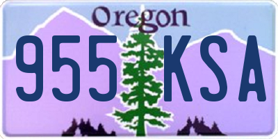 OR license plate 955KSA
